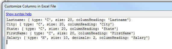 List Export Customize Columns